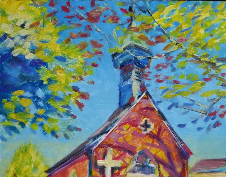 Original Expressionism Religion Painting by Dietrich Weisenborn