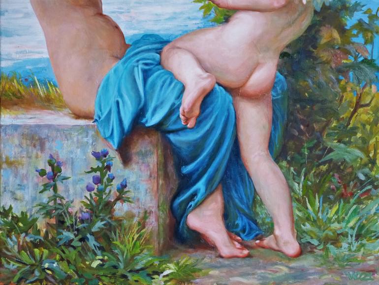 Original Art Deco Classical mythology Painting by Dietrich Weisenborn