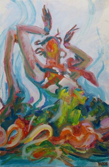 Original Abstract Expressionism Fashion Paintings by Dietrich Weisenborn