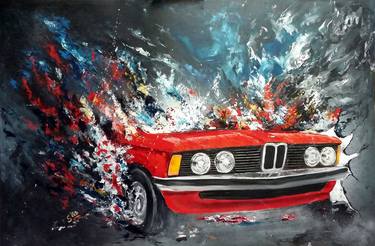 Original Modern Automobile Paintings by Brigitte Nellissen