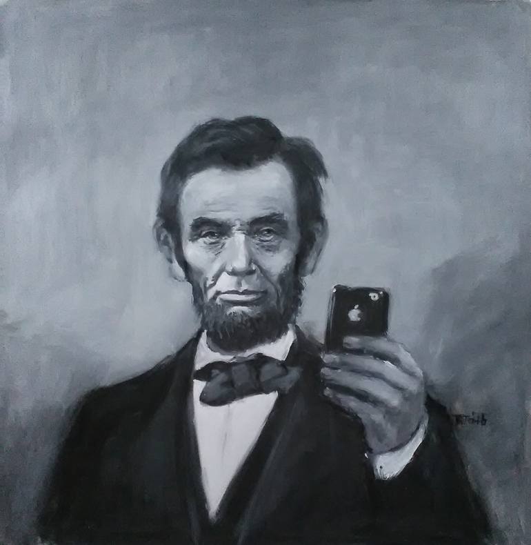 Abraham Lincoln Painting by Edit B Toth | Saatchi Art