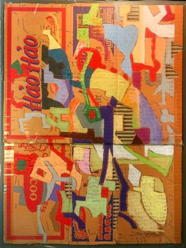 Original Fine Art Abstract Collage by Randy Nutt