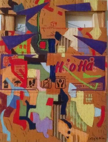 Original Fine Art Abstract Collage by Randy Nutt