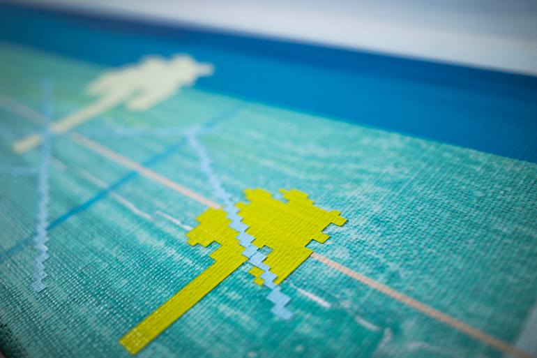 Original Abstract Landscape Painting by Ewelina Sosniak