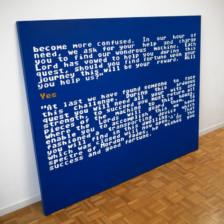 Original Abstract Typography Painting by Ewelina Sosniak