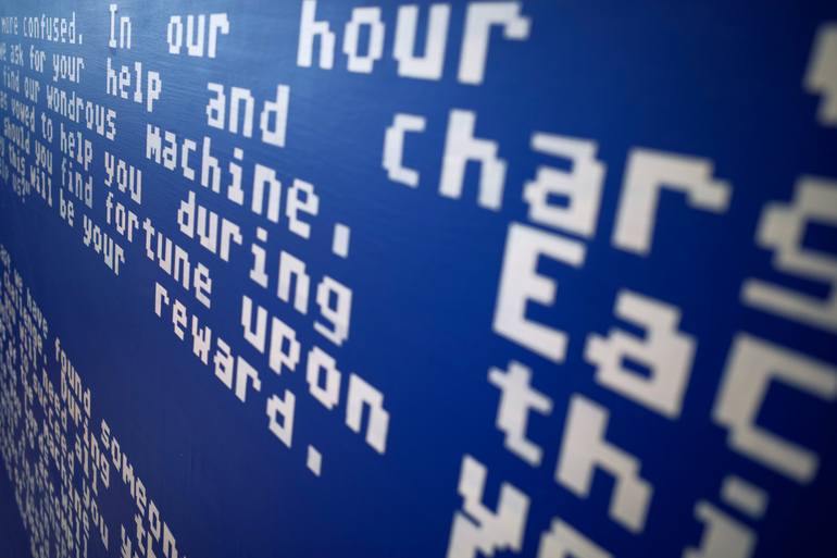 Original Abstract Typography Painting by Ewelina Sosniak