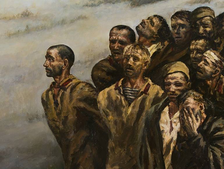 Original Expressionism People Painting by Igor Barkhatkov