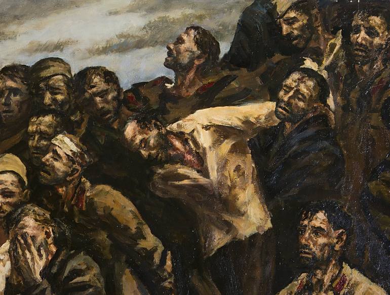 Original Expressionism People Painting by Igor Barkhatkov