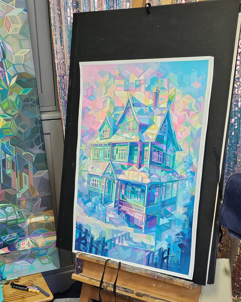 Original Contemporary Architecture Painting by Anna Linberger