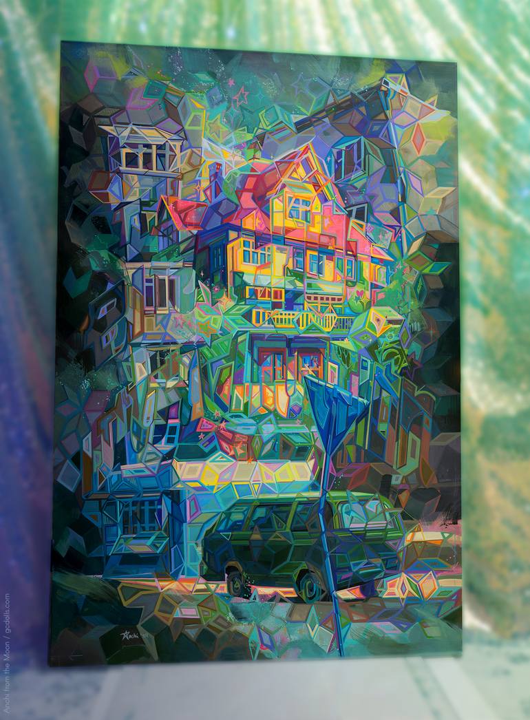 Original Contemporary Architecture Painting by Anna Linberger
