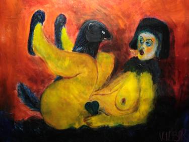 Original Expressionism Nude Paintings by Vladimir Ginzburg