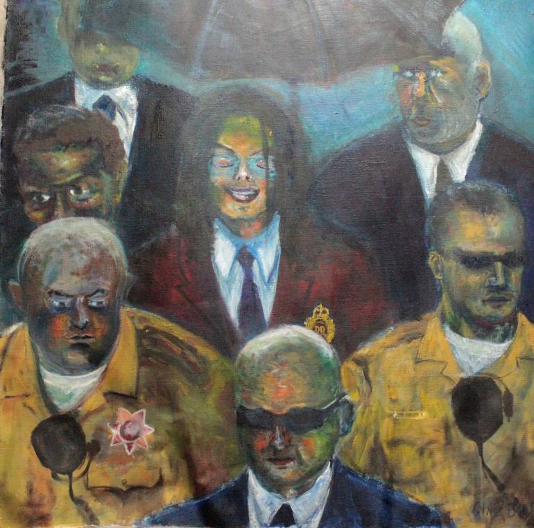 Original Pop CultureCelebrity Painting by Vladimir Ginzburg  Expressionism Art on Canvas  King of Pop