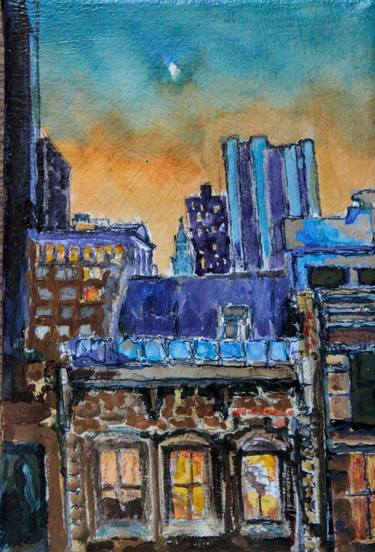Evening in Tribeca. New York rooftops. thumb