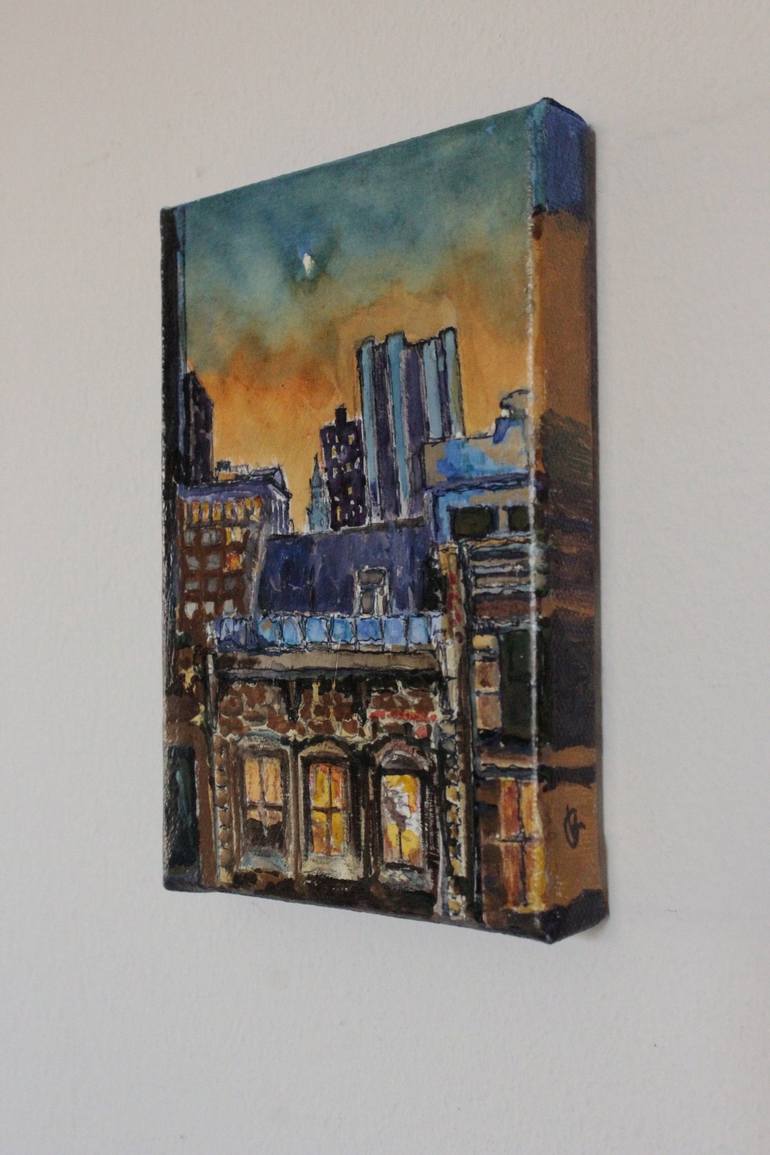 Original Figurative Cities Painting by Vladimir Ginzburg