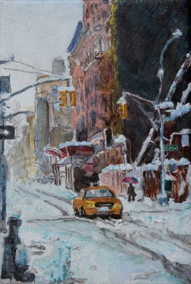 Original Figurative Cities Paintings by Vladimir Ginzburg