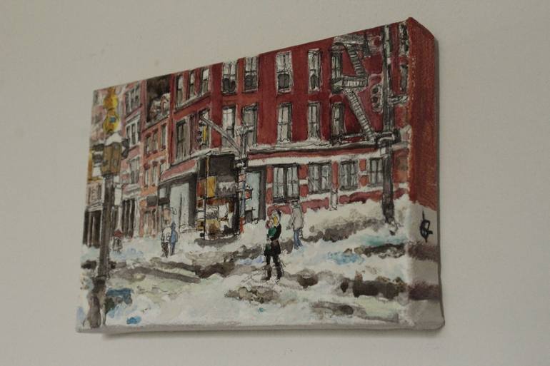 Original Figurative Cities Painting by Vladimir Ginzburg