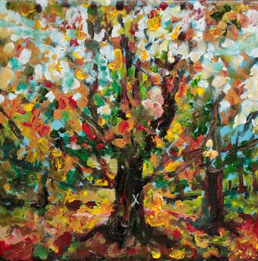 Original Figurative Garden Paintings by Vladimir Ginzburg