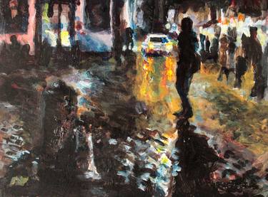 Original Figurative Cities Paintings by Vladimir Ginzburg