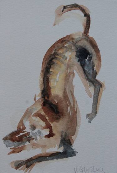 Original Figurative Dogs Paintings by Vladimir Ginzburg