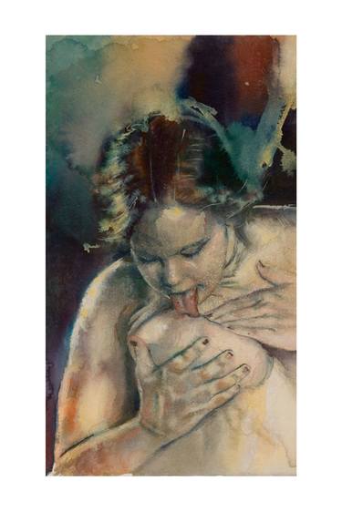 Print of Realism Erotic Paintings by Bertrand Neuman