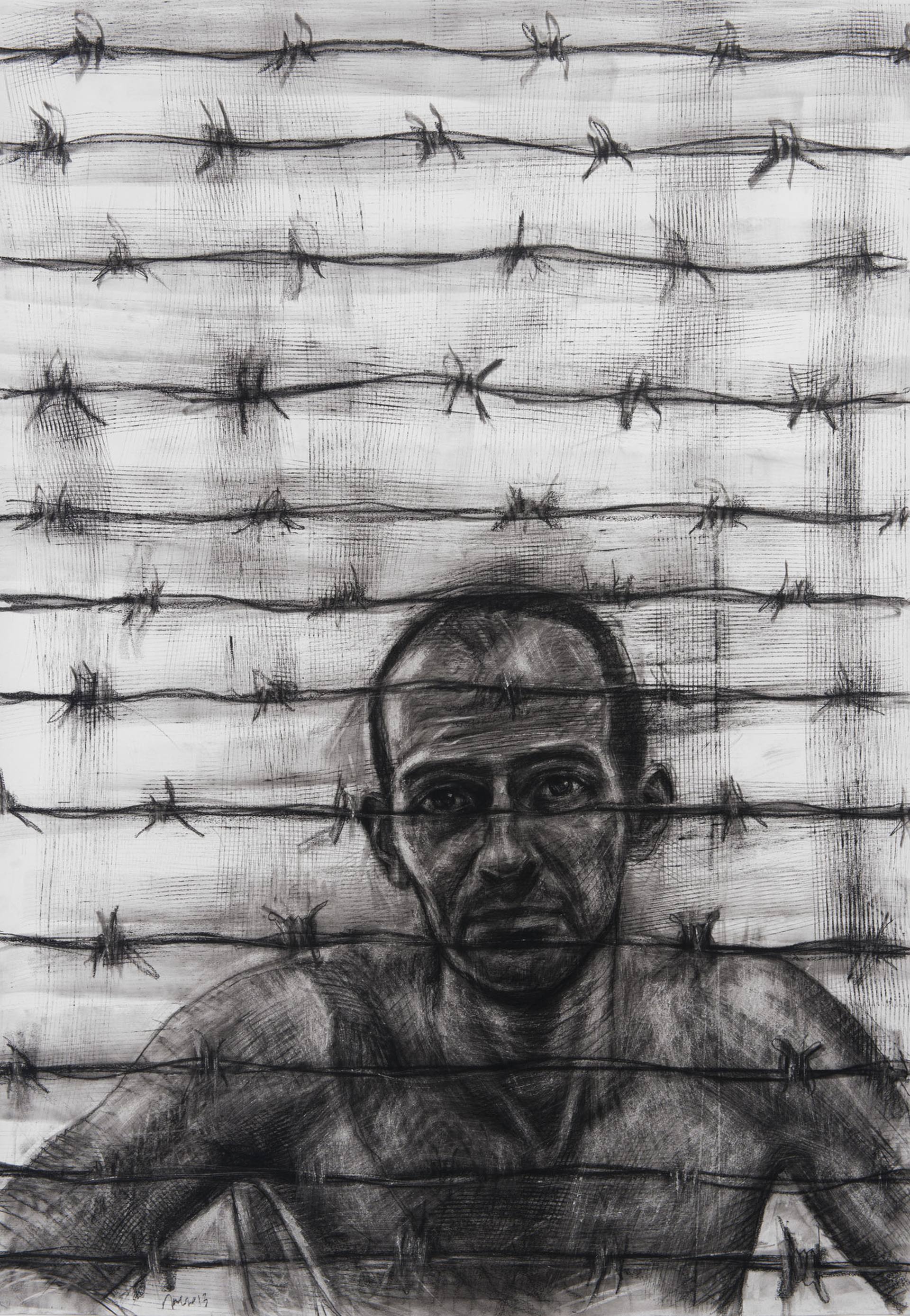 concentration camp Drawing by Bertrand Neuman | Saatchi Art