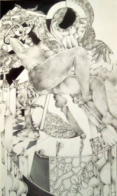 Original Figurative Fantasy Drawing by Maryse-Anne Couteau