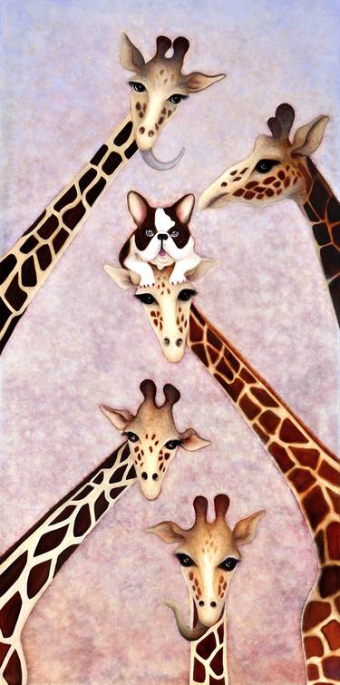 Original Figurative Animal Paintings by Claire Petit