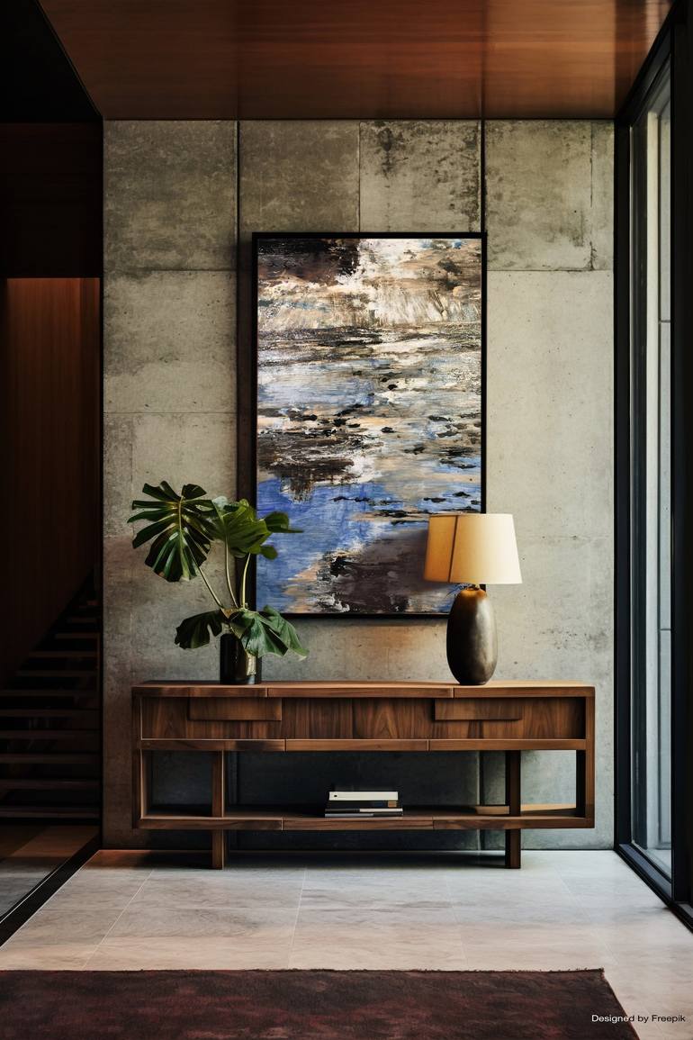 Original Abstract Expressionism Seascape Painting by S A R I T A Nanni