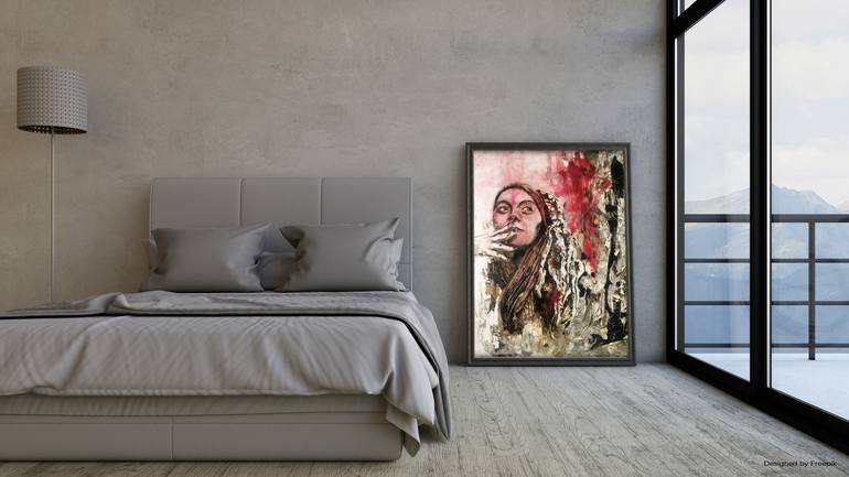 Original Abstract Women Painting by S A R I T A Nanni