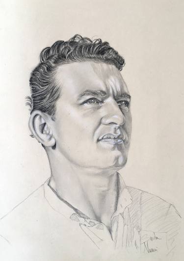 Print of Photorealism Portrait Drawings by S A R I T A Nanni