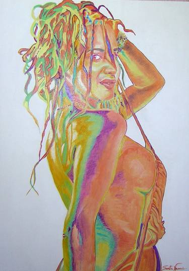 Print of Figurative Women Paintings by S A R I T A Nanni