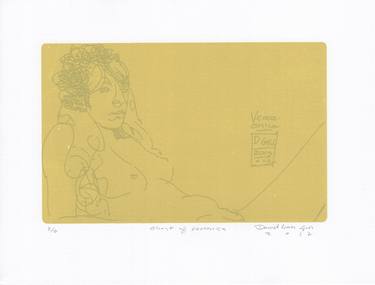Print of Portraiture Nude Printmaking by Daniel Liam Gill