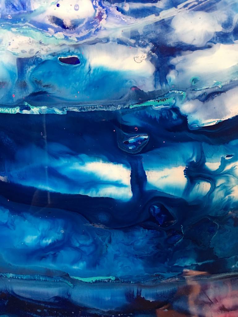 Original Abstract Expressionism Water Painting by Jayashree Krishnan