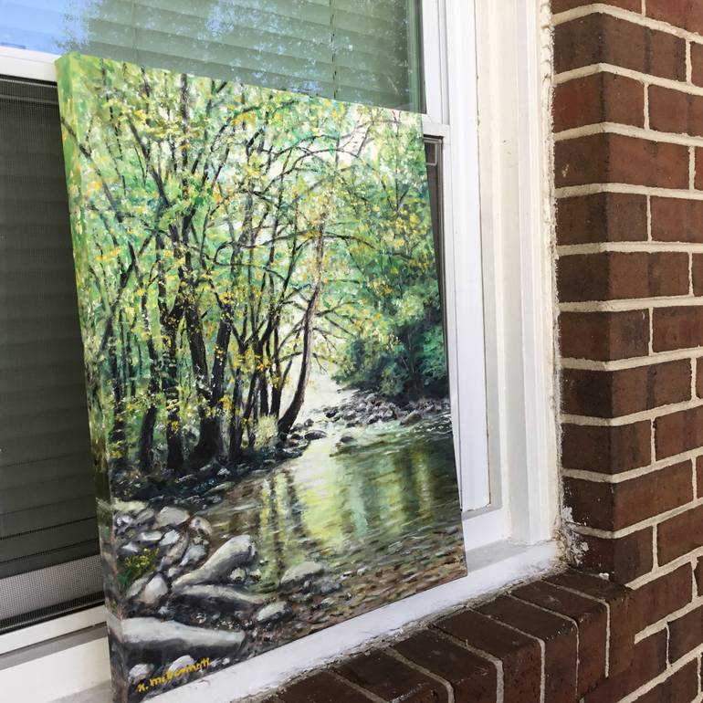 Original Impressionism Landscape Painting by Kathleen Mcdermott