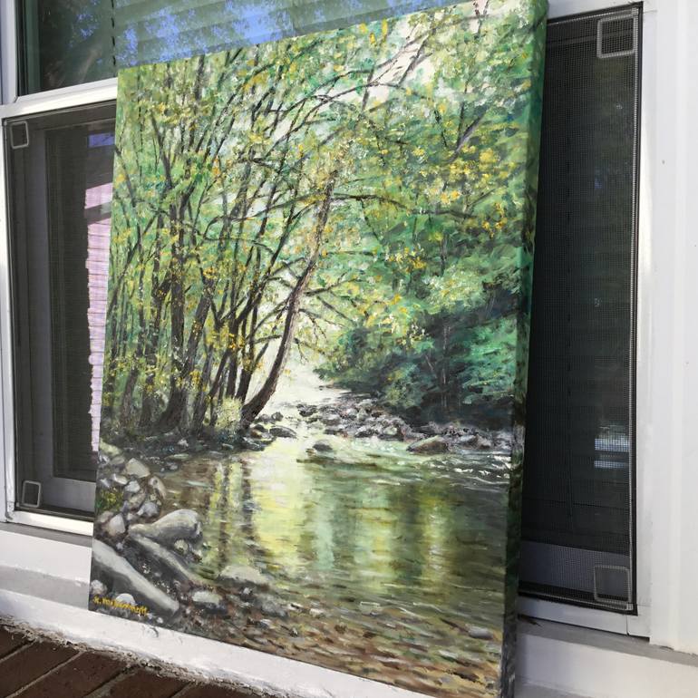 Original Impressionism Landscape Painting by Kathleen Mcdermott
