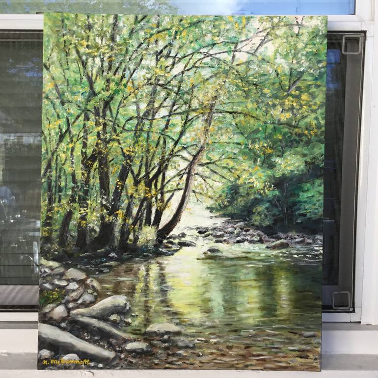 Original Impressionism Landscape Painting by Kathleen Mcdermott