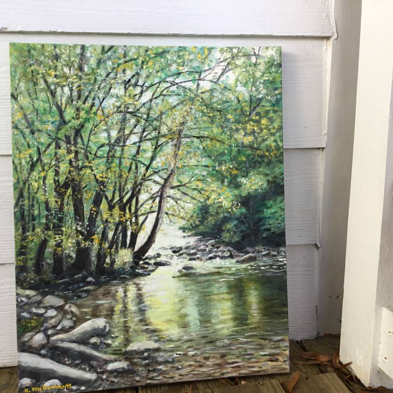Original Impressionism Landscape Painting by Kathleen Mcdermott