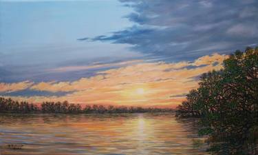EVENING ON THE RIVER (C) 2013 by K. McDermott thumb