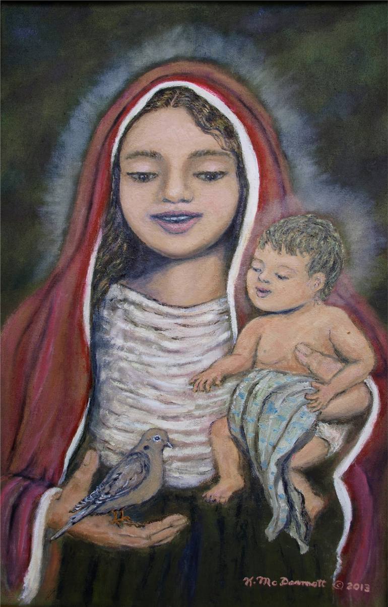 Original Fine Art Religious Painting by Kathleen McDermott