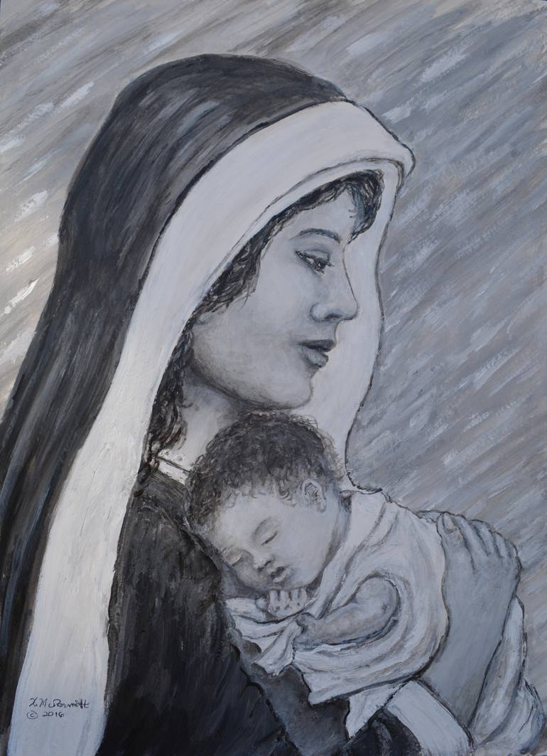 Original Figurative Religion Painting by Kathleen Mcdermott