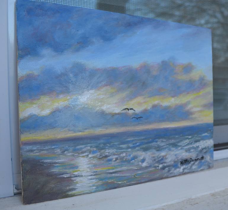 Original Impressionism Seascape Painting by Kathleen McDermott