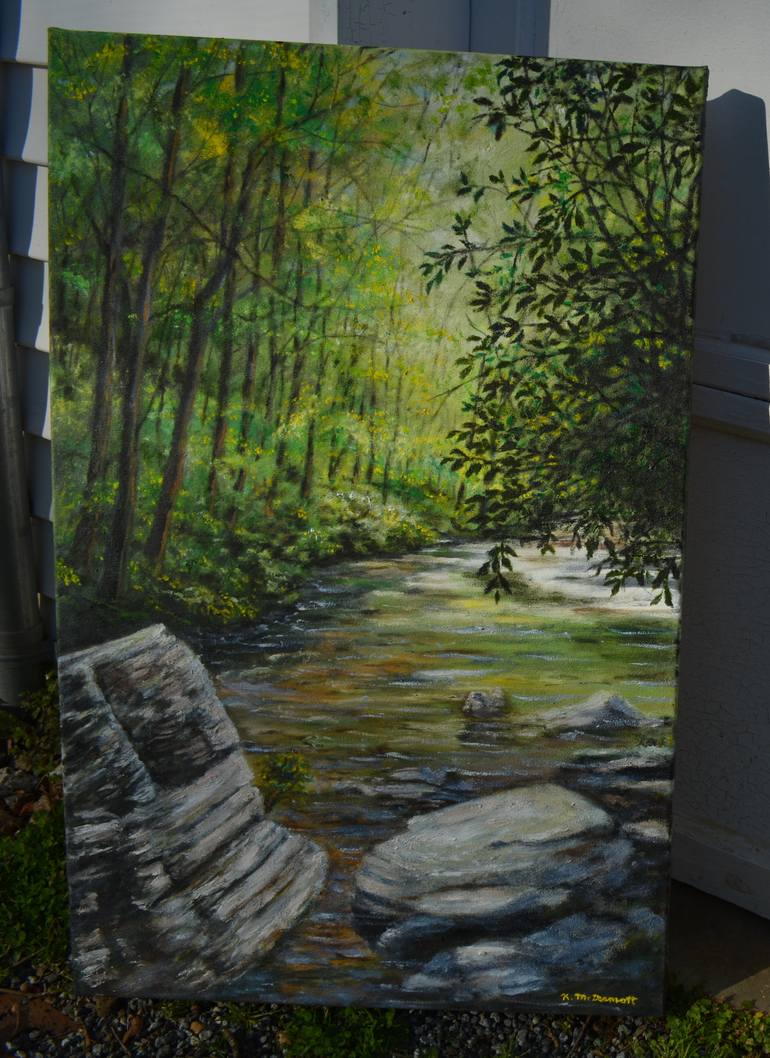 Original Expressionism Landscape Painting by Kathleen Mcdermott