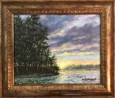 River Sparkle - oil 8X10 canvas panel by K. McDermott thumb
