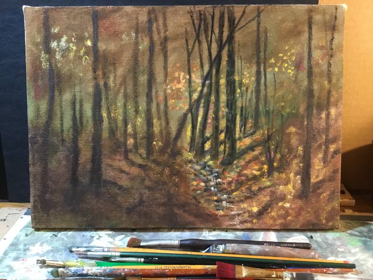 Original Expressionism Landscape Painting by Kathleen Mcdermott