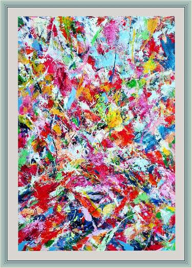 Original Abstract Expressionism Abstract Paintings by Henryka Wojciechowska