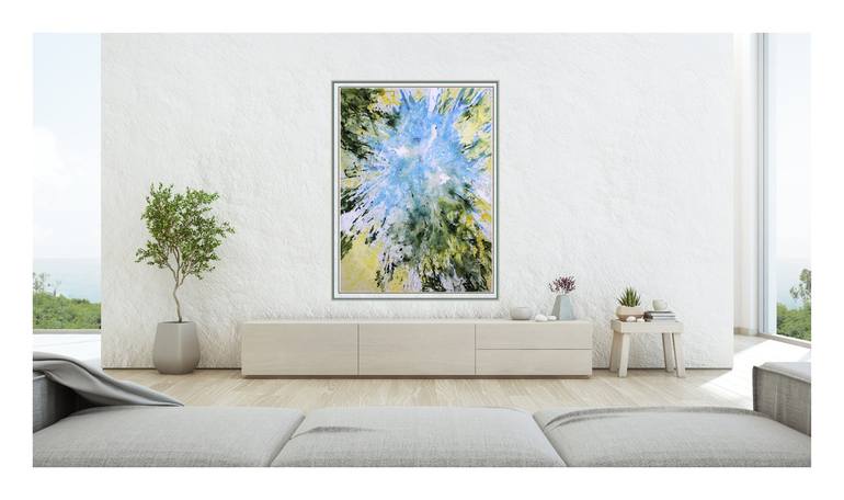 Original Abstract Expressionism Abstract Painting by Henryka Wojciechowska