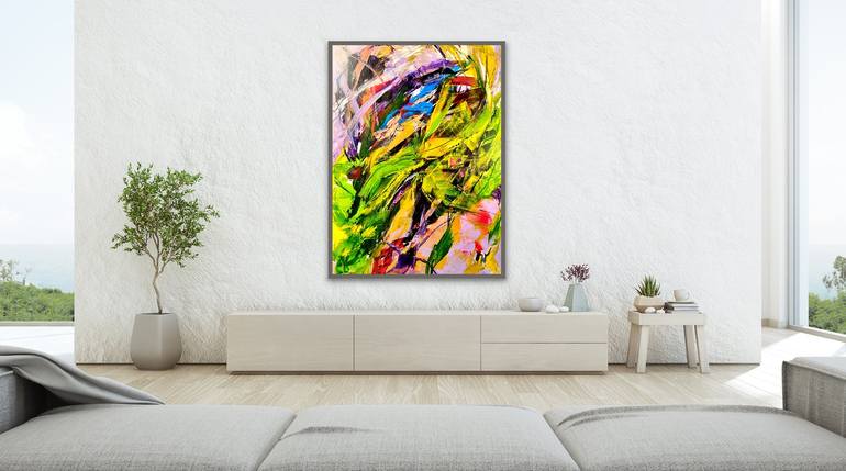 Original Abstract Expressionism Abstract Painting by Henryka Wojciechowska