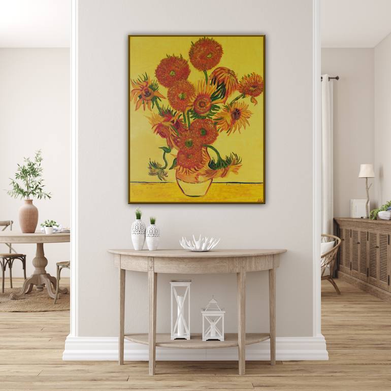 Original Floral Painting by Henryka Wojciechowska