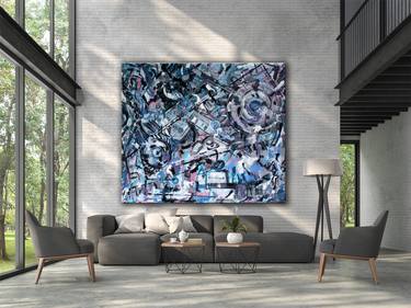 Original Abstract Expressionism Science/Technology Paintings by Henryka Wojciechowska