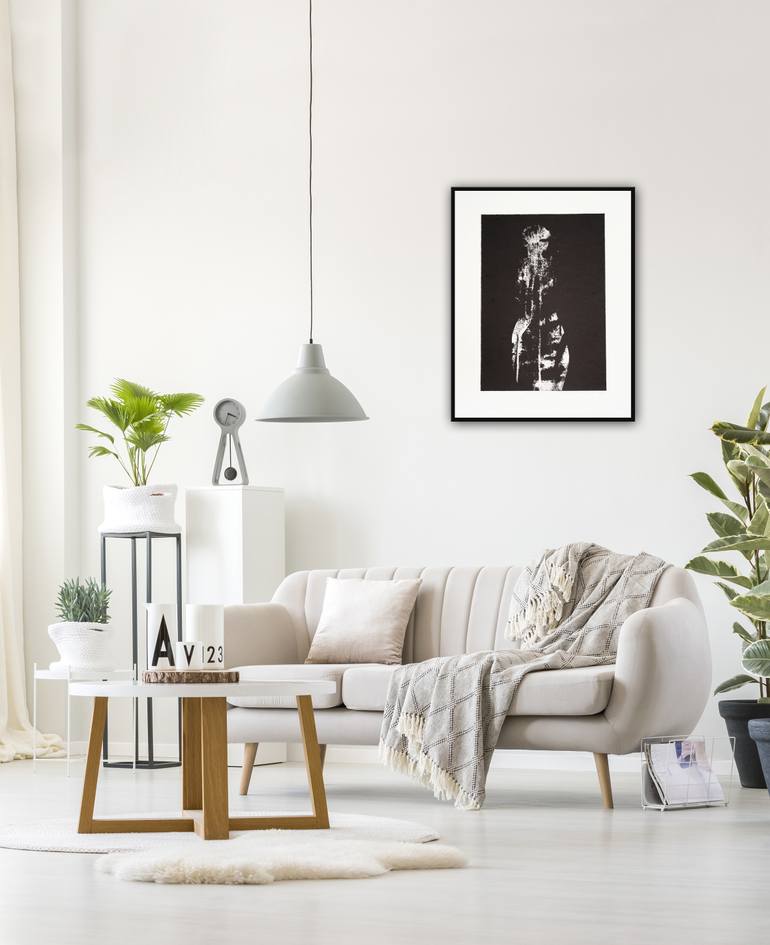 Original Abstract Expressionism Nude Printmaking by Henryka Wojciechowska